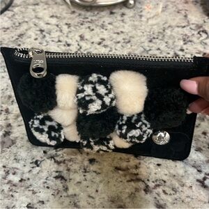 UGG Black and White Textured Clutch